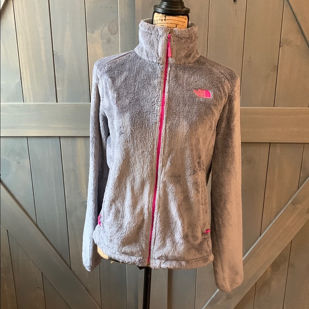 North Face Osito Fleece Light Grey Jacket Medium